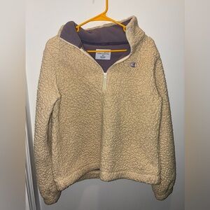 Champion Cream Sherpa Pullover